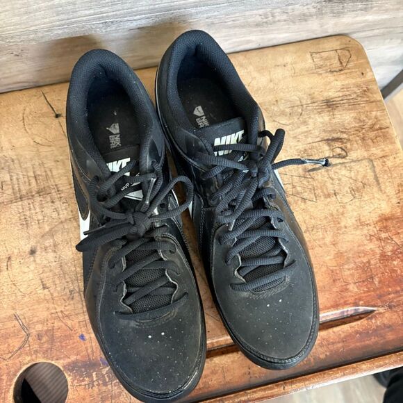 Nike Baseball Rubber Cleats Black White Men's 10 Good Used Condition - Picture 8 of 11
